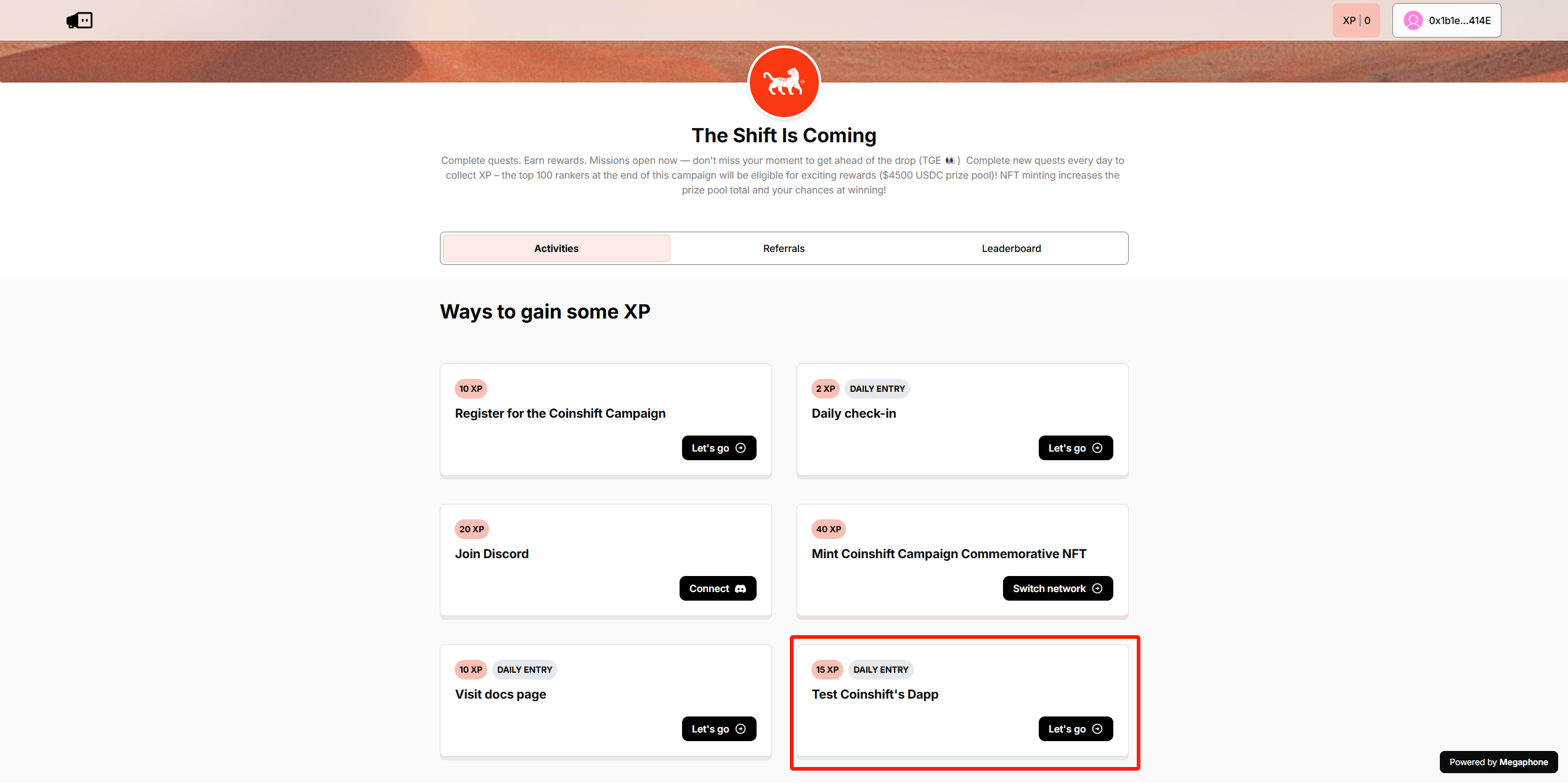 猴嘻空投工具 · ${Coinshift Test Coinshift's Dapp}
