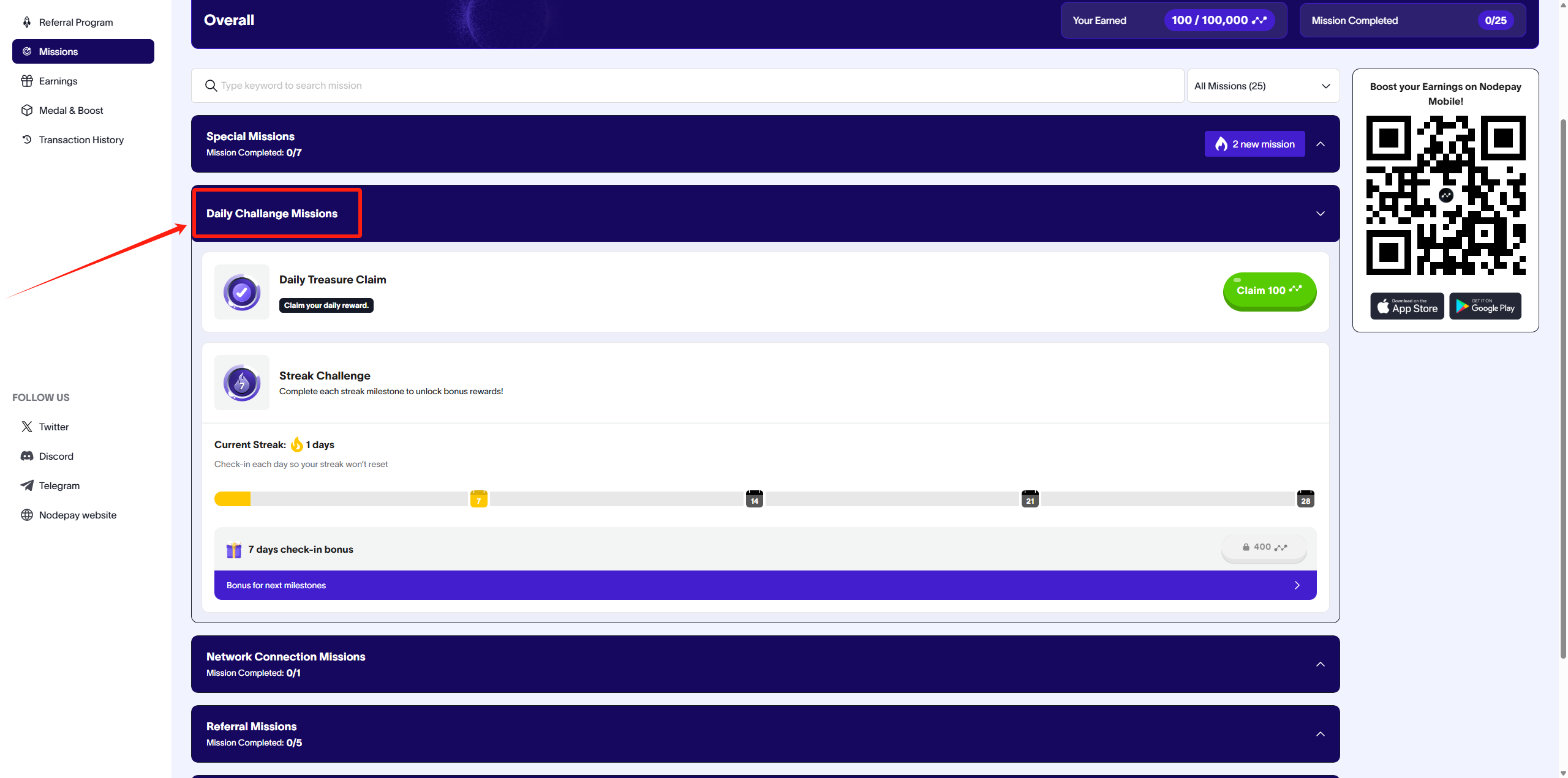 猴嘻自动撸空投 Nodepay · 签到
