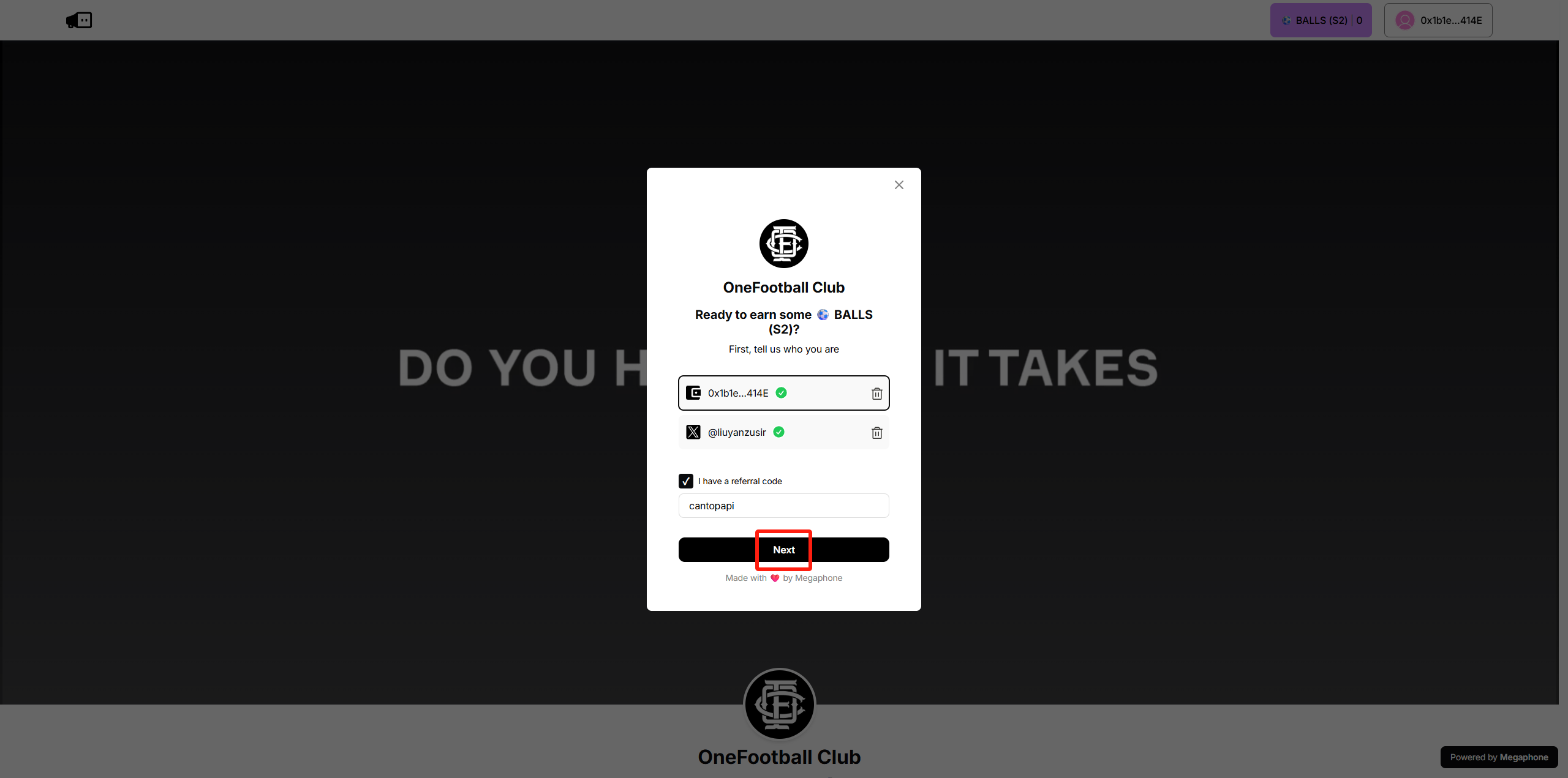 猴嘻自动撸空投 · OneFootball 验证码